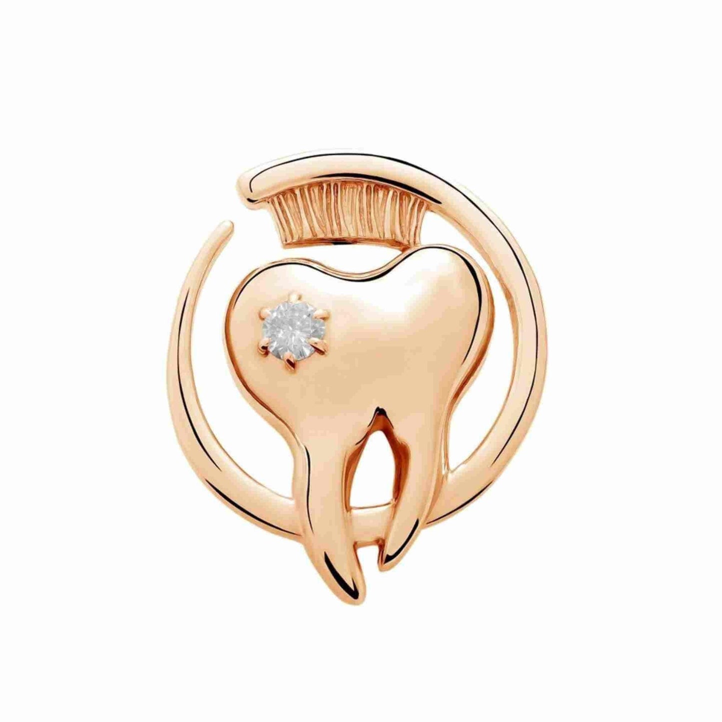 Dentist Tooth Crystal Brooch Pins Caring Teeth Toothbrush Lapel Badge Dentist Necklace Gift for Dental Doctor Nurse keychain for dentist nurse - Thumbedtreats