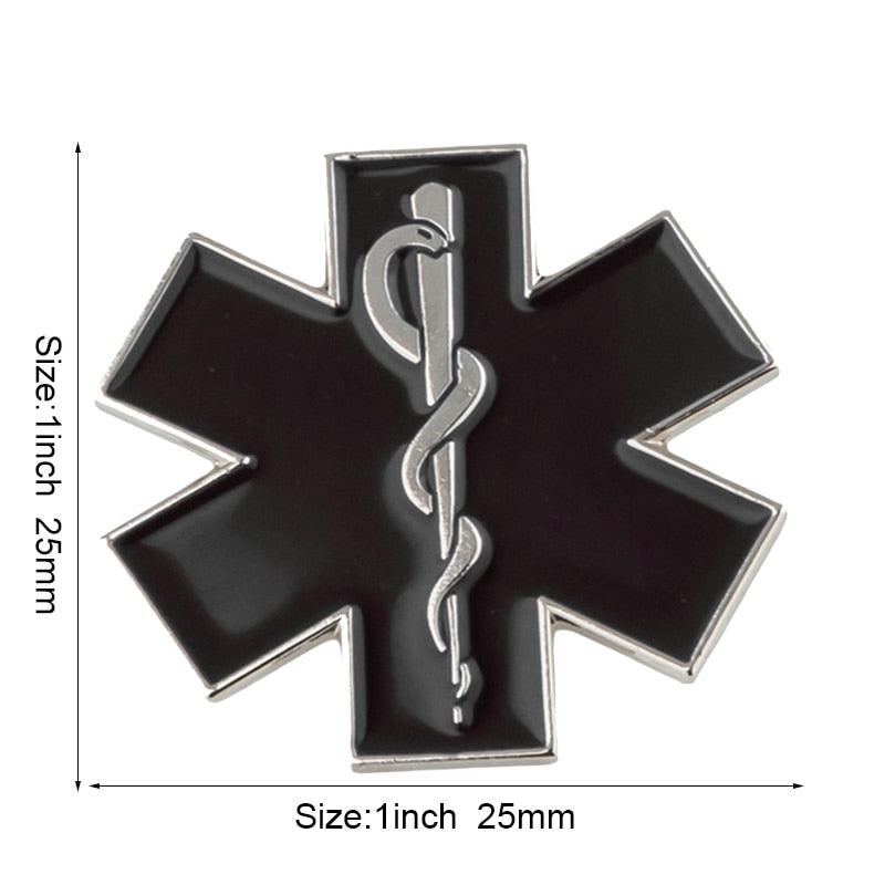 Nurse Star of Life Ambulance Medical Decal Pin Brooch Jewelry - Thumbedtreats
