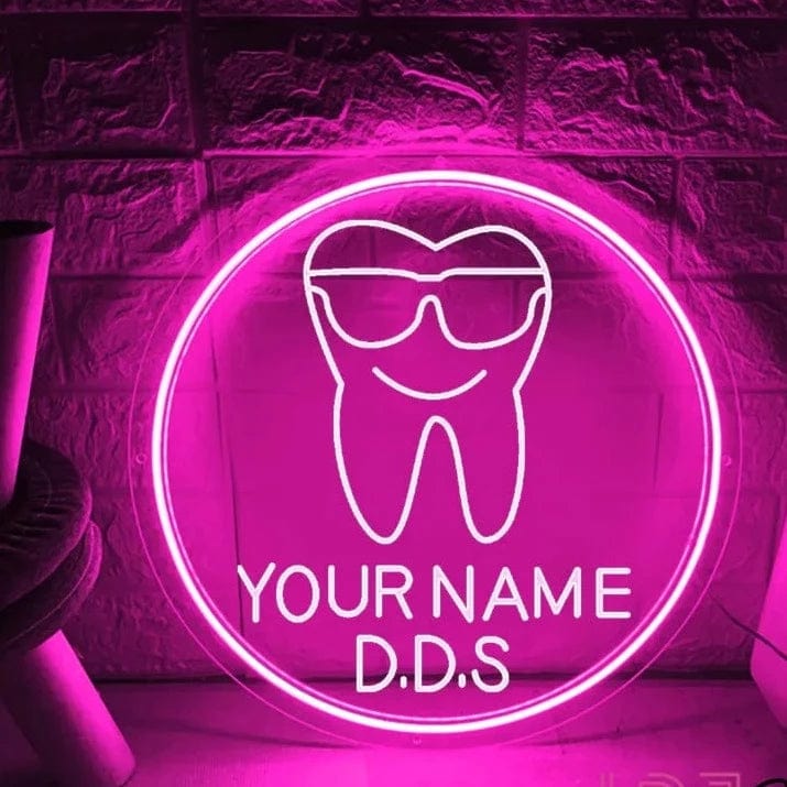 Custom Dentist's Office LED 3D Tooth Sign Room Decor Wall Decoration Gift
