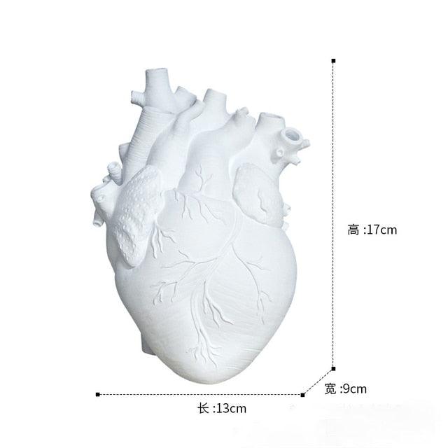 Heart Vase Dry Pot Art Vase Human Statue Vase Container Simulated Anatomy Heart Vase Decorative Gift Vase Valentine&#39;s Day Gift - Thumbedtreats