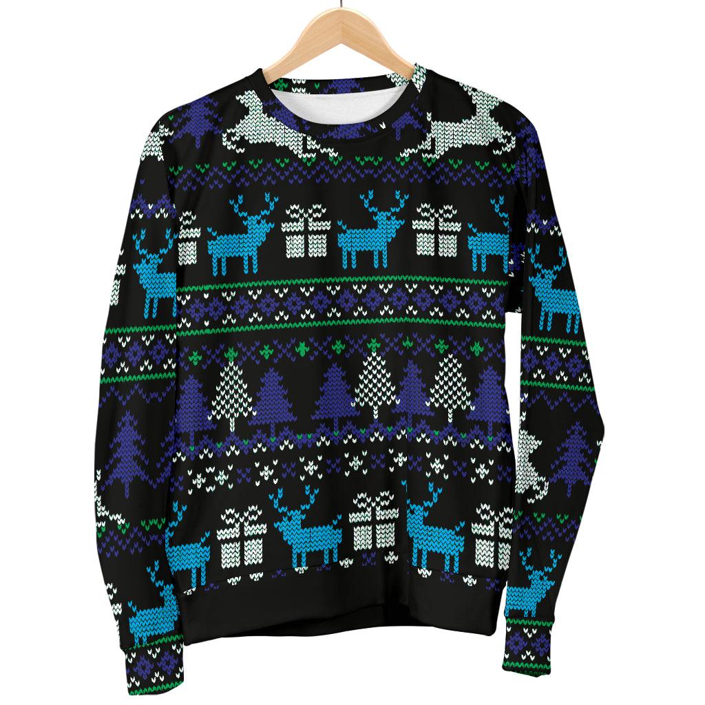 Ugly Christmas Black Purple and Blue Women's Sweater - Thumbedtreats