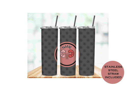 Nephrologist Kidney Love 20oz Grey tumbler personalized gift for doctor nurse appreciation gift for RN personalized tumbler gift grad medic insulated coffee travel cup