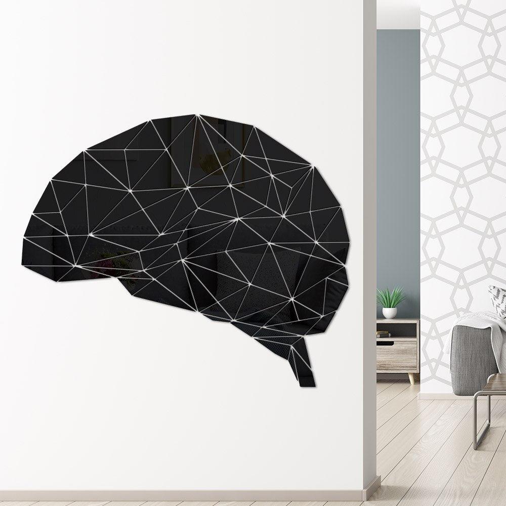 Brain Mind Acrylic Mirror Wall Stickers Neuroscience Wall Art Brain Anatomy 3D Decal Medical Office Decor Psychologist Gift idea