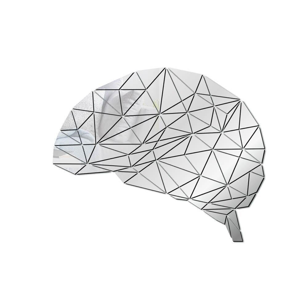Brain Mind Acrylic Mirror Wall Stickers Neuroscience Wall Art Brain Anatomy 3D Decal Medical Office Decor Psychologist Gift idea