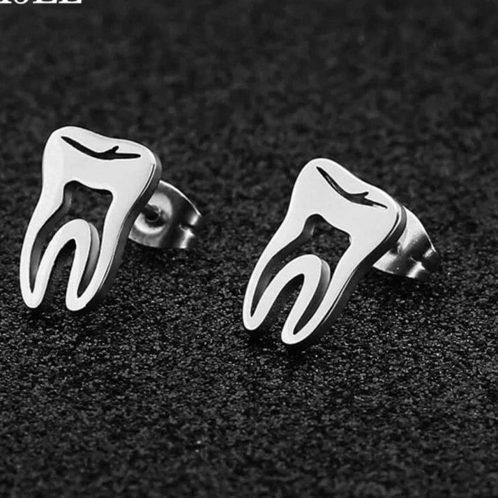 New Dentist Tooth Stud Earrings Jewelry