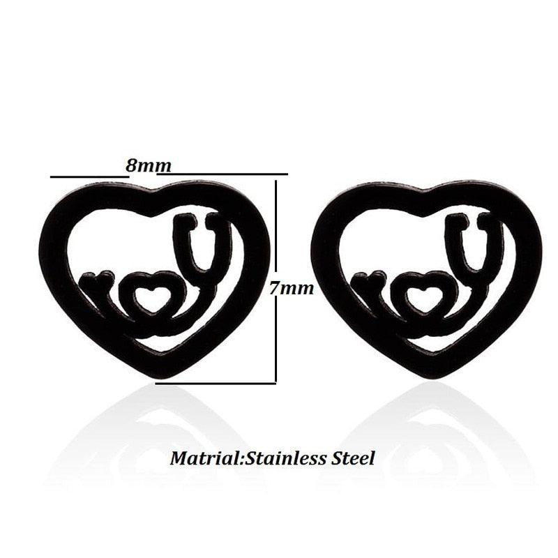 Nurse Doctor Jewelry Stainless Steel Heartbeat Cardiogram Bracelet Stethoscope Women Bracelets Bangles Special Gifts for Nurse Doctor Jewelry - Thumbedtreats