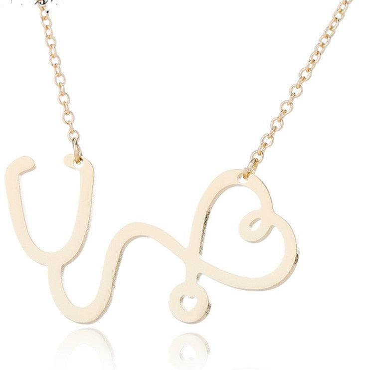 Nurse Doctor Jewelry Stainless Steel Heartbeat Cardiogram Bracelet Stethoscope Women Bracelets Bangles Special Gifts for Nurse Doctor Jewelry