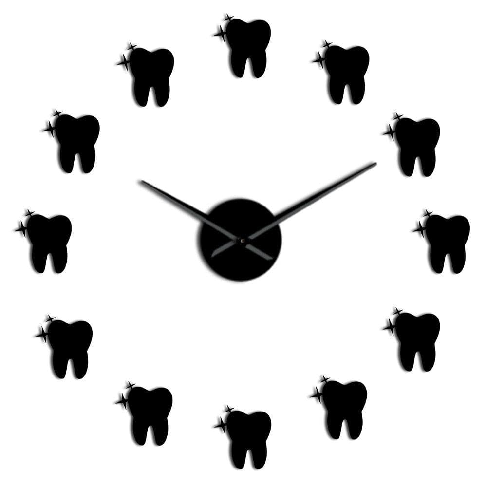 Dental Tooth Wall Art Modern Wall Clock Living Room Decorative Wall Watch Nurse Ornament Hygienist Dentist Gift