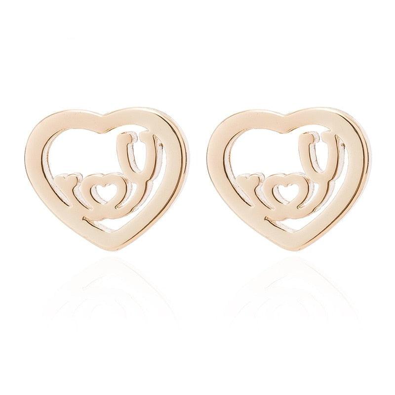 Nurse Doctor Jewelry Stainless Steel Heartbeat Cardiogram Bracelet Stethoscope Women Bracelets Bangles Special Gifts for Nurse Doctor Jewelry