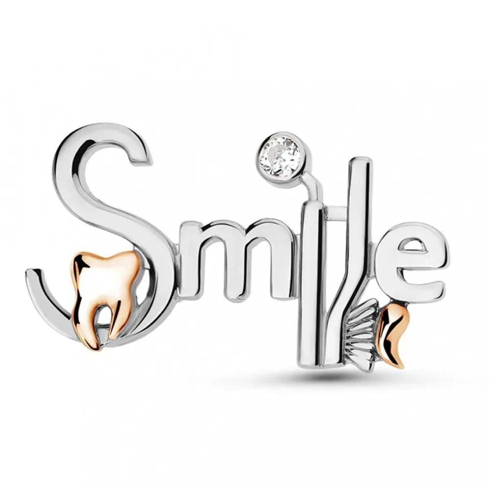 Dentist Smile Unique Tooth Toothbrush Mirror Pin Brooch