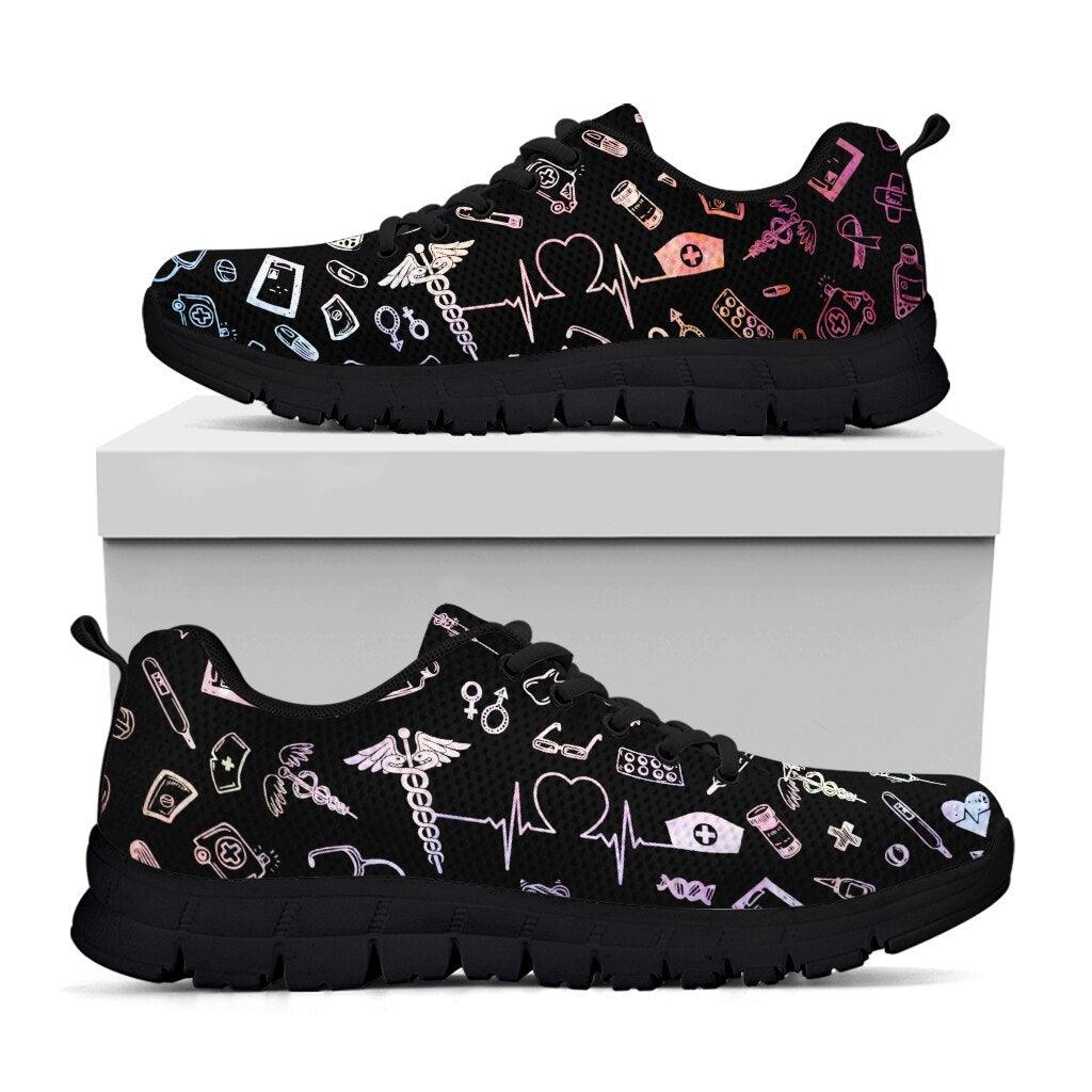 Fluorescent Medical Supplies Pattern Nurse Nursing Shoes All-match Casual Shoes Breathable Sports Shoes