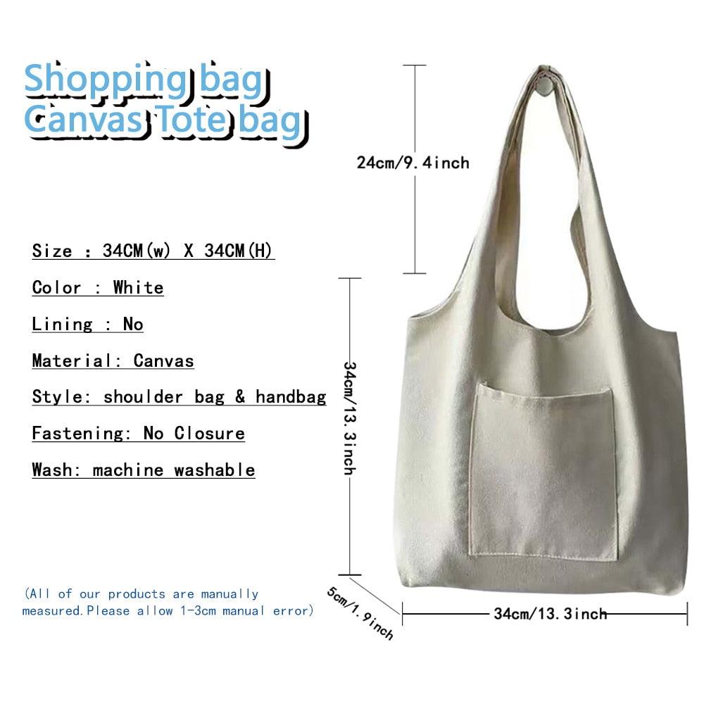 Medics Women Fashion New Commuter Bag Shoulder Bag Letter Initial Name Pattern Print Beige Canvas Tote Bag Shopping Student Tote Bag - Thumbedtreats