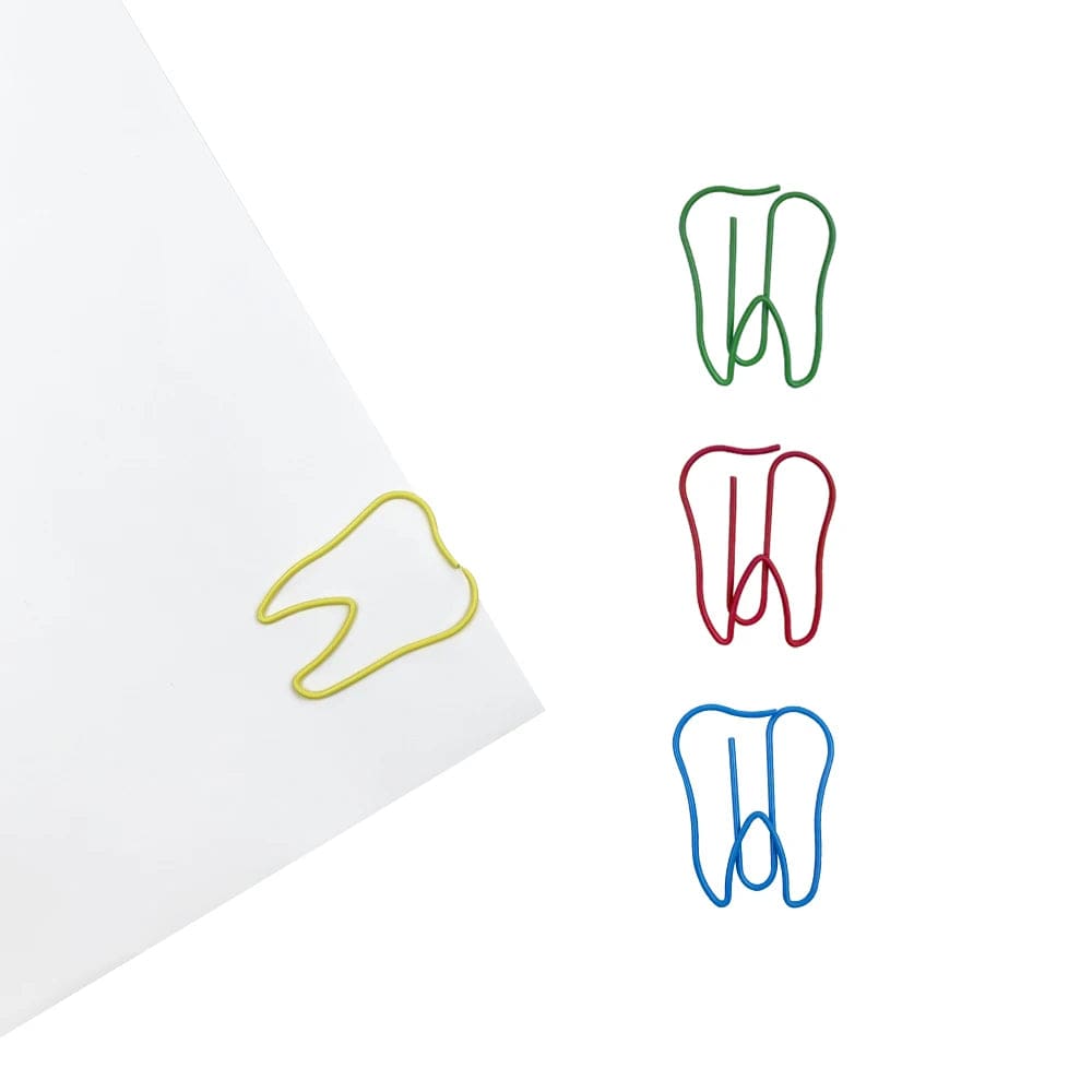 50pcs Dentist Cute Tooth Clips Creative for Binder Bookmark