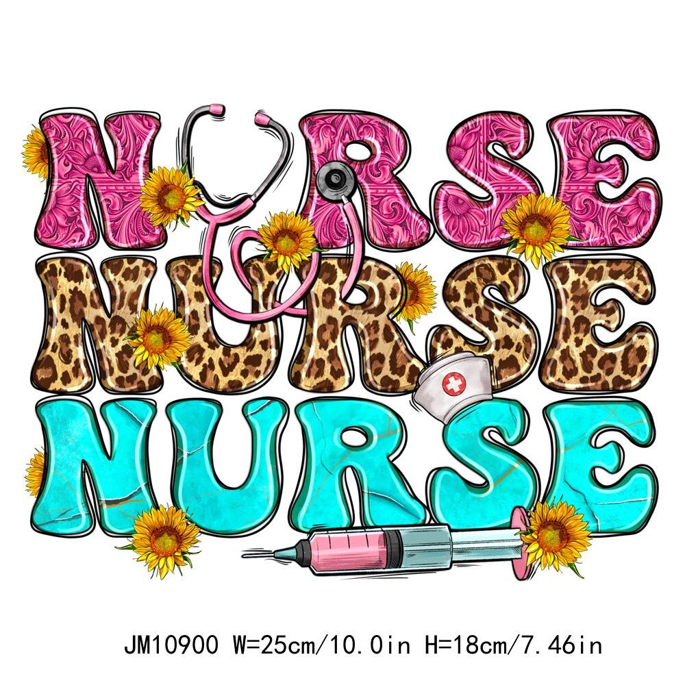 Nurse Coffee Cups Western Nurse Life Decals Iron On Medical Equipment DTF Transfers Ready To Press For Bag Clothing - Thumbedtreats