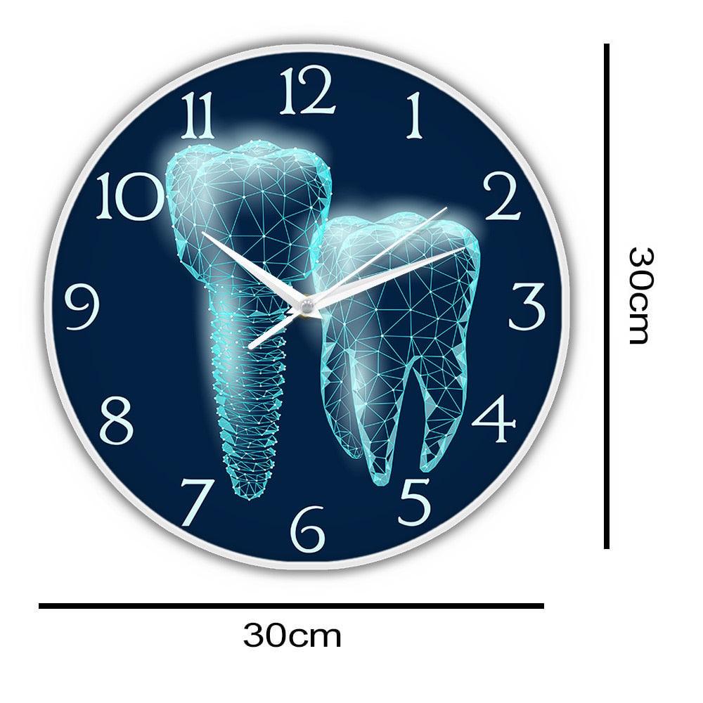 Molar Tooth Dental Implant LED Neon Sign Wall Clock For Dentist Office Dentistry Medical Healthy Lighting Clock Hygienist Gift
