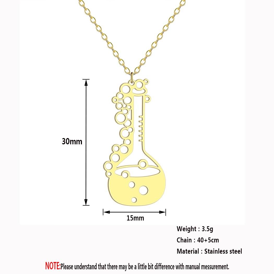 Pharmacist Pendant Necklace For Women Stainless Steel Chemistry Scientist Jewelry Graduation Gift