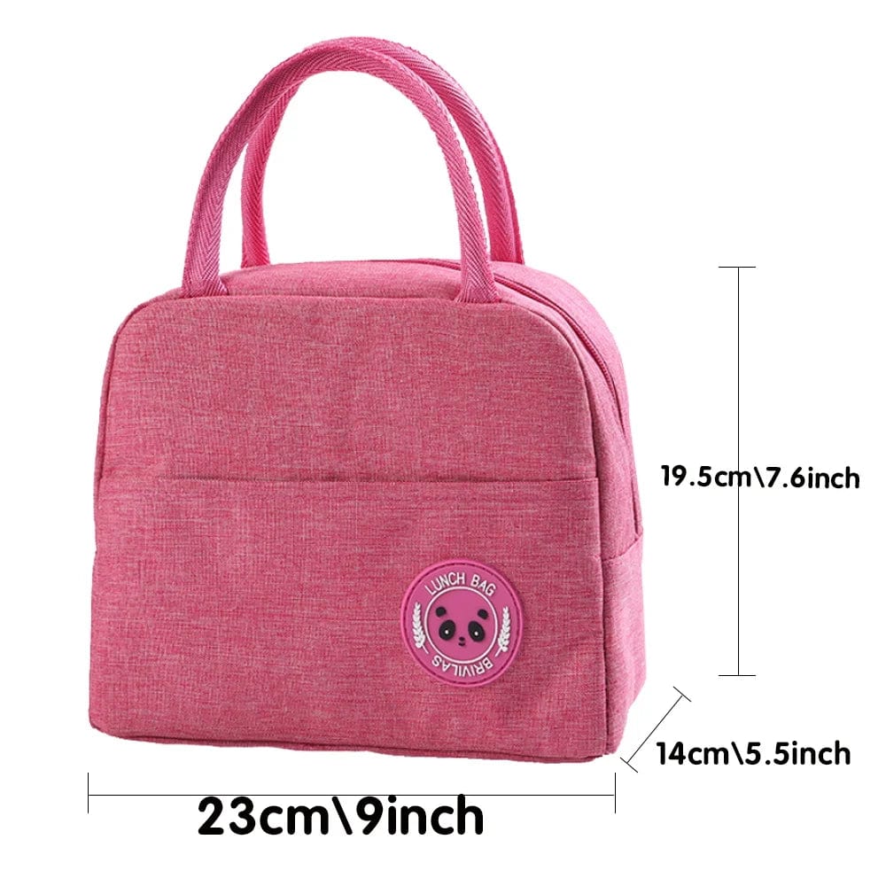 Dentist Multi Tooth Prints Pink Insulated Heat Lunch Bag