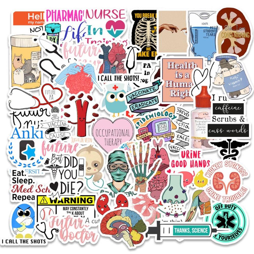 Doctor Nurse Pharmacist TV Show Scrapbooking Stickers Decal for For Guitar Laptop Luggage Car Fridge Graffiti Sticker