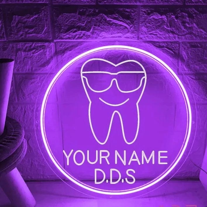 Custom Dentist's Office Neon Tooth Sign Room Decor Wall Decoration 3D Carving Sign Led Luminous Signs Gift