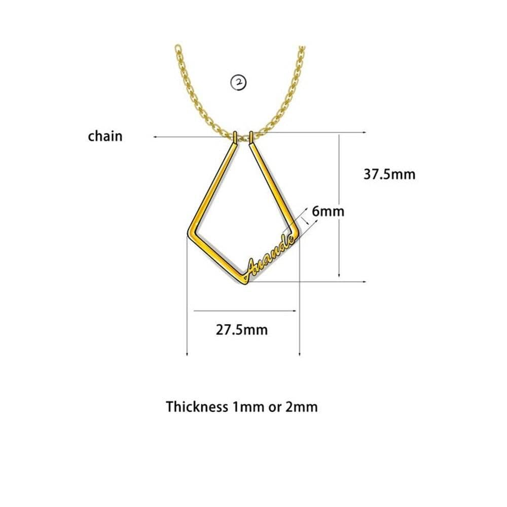 Nurse Custom Name Geometric Ring Keeper Choker Custom Name Necklaces Pendant Holder Doctor Jewelry Gift For Nurse BFF - Thumbedtreats