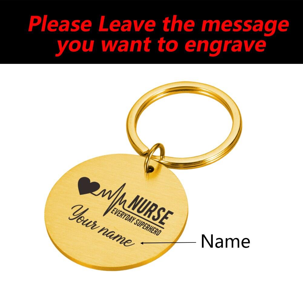 Personalized Nurse Custom Keychains Gift Car Key Accessories Jewelry - Thumbedtreats