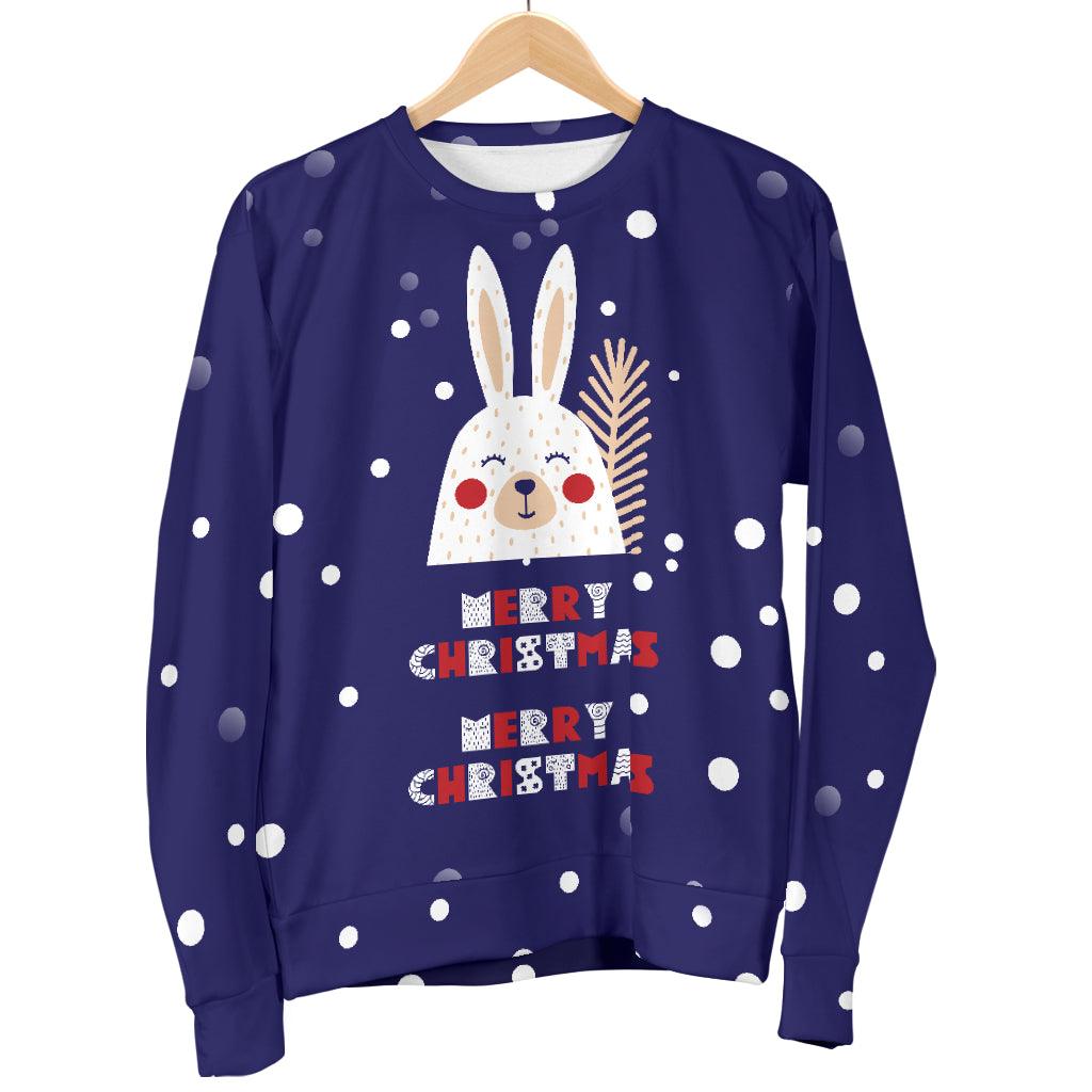 Merry Christmas Bunny Women's Sweater - Thumbedtreats