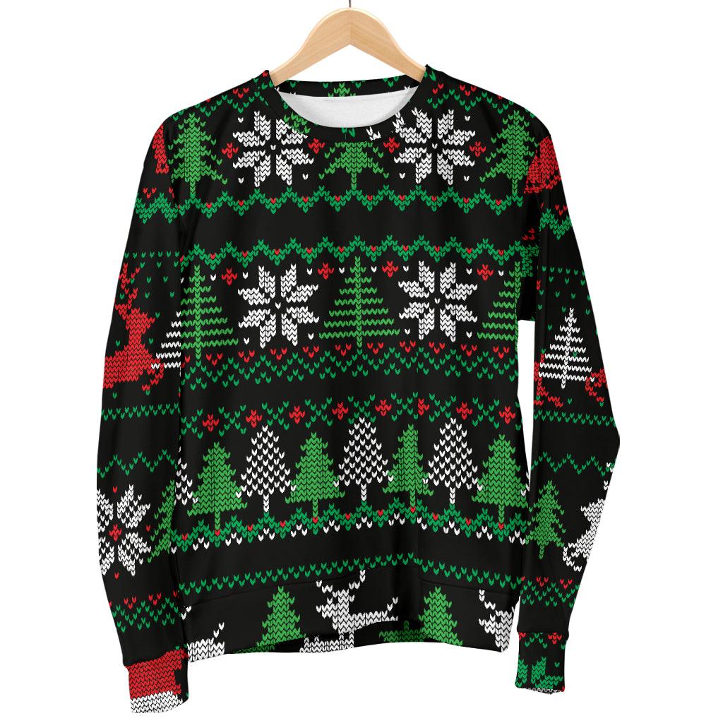 Ugly Christmas Red Green Black Women's Sweater