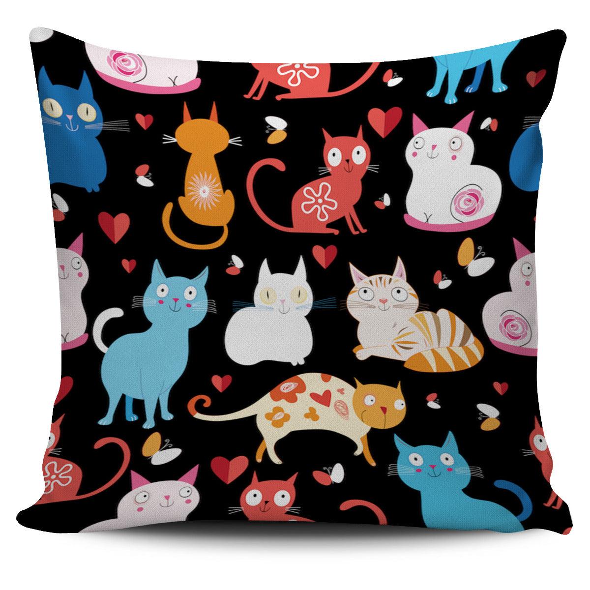 Colorful Grumpy Cat Pillow Cover