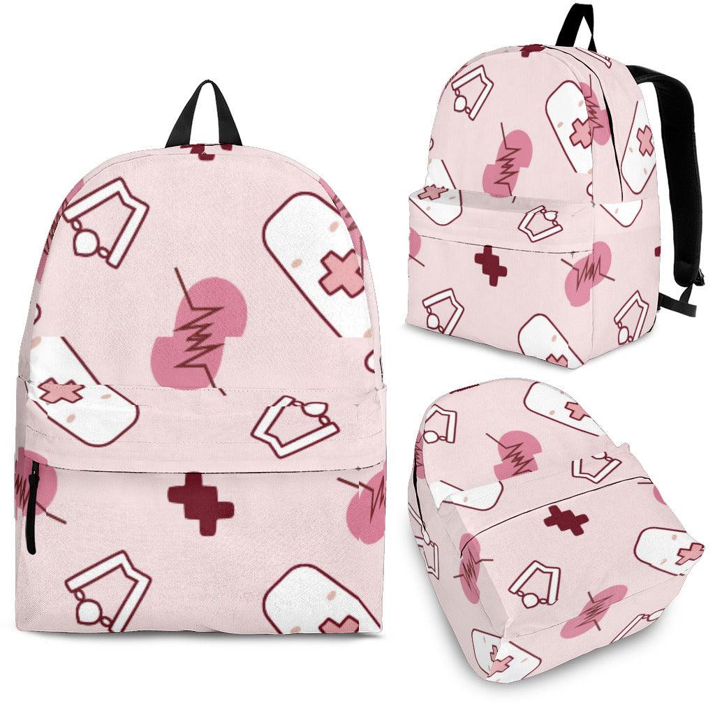 Doctor/Nurse Pink Heartbeat Backpack - Thumbedtreats