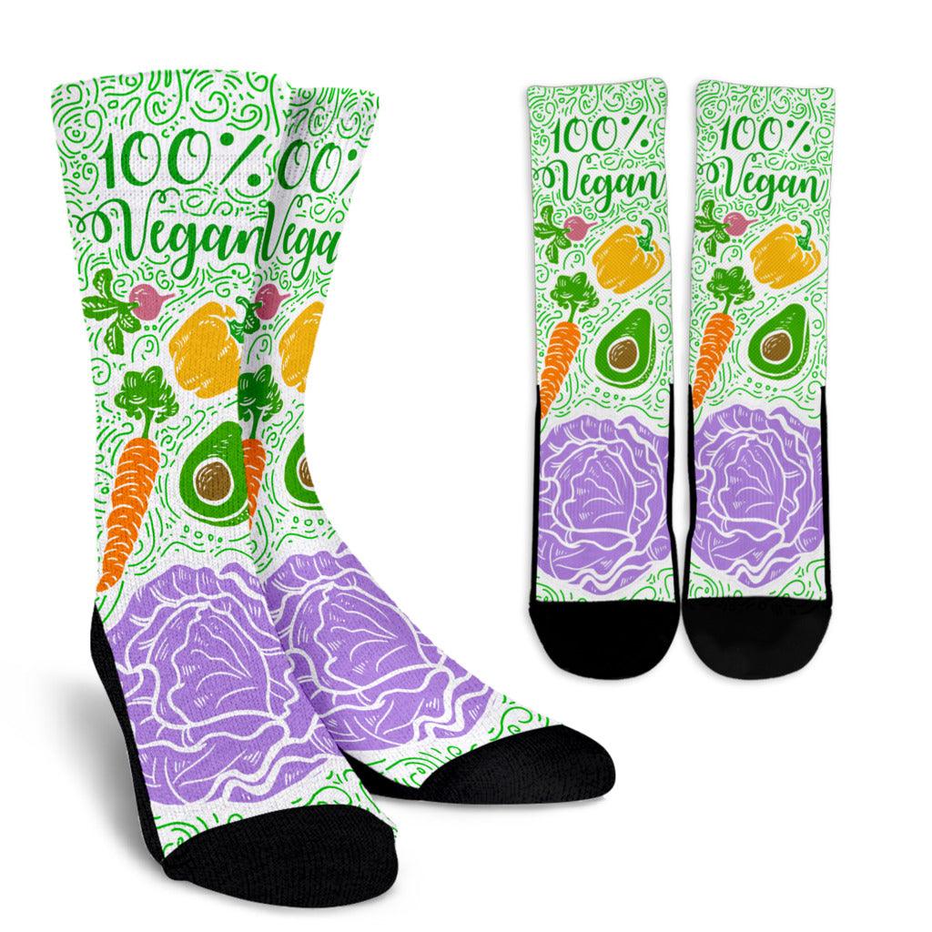 Colorful Vegan Crew Socks - Thumbedtreats