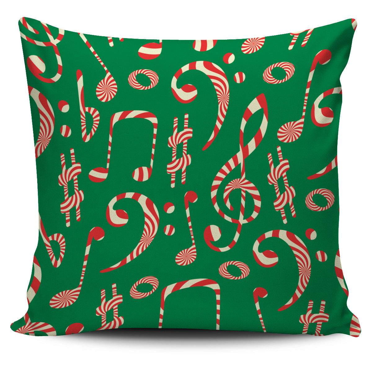 Christmas Notes and Clefs Pillow Cover