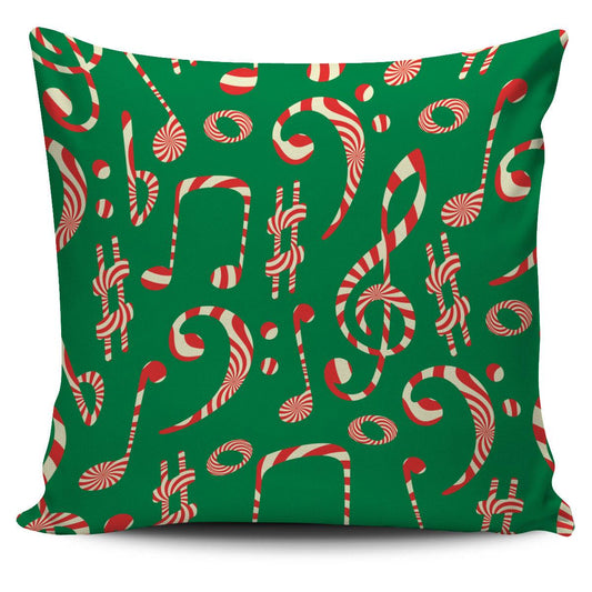 Christmas Notes and Clefs Pillow Cover - Thumbedtreats