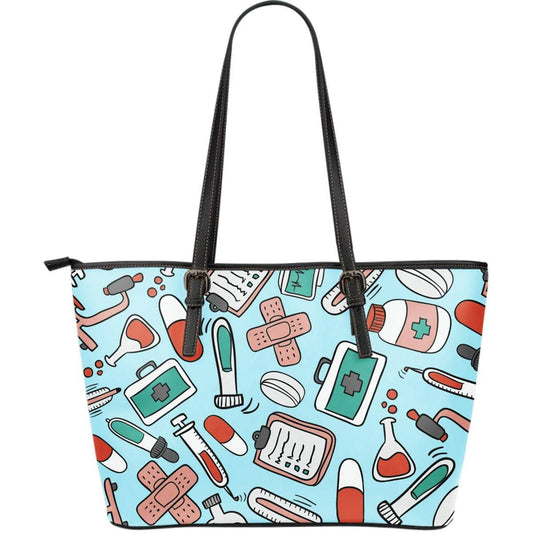 Pharmacy Technician Large Leather Tote Bag