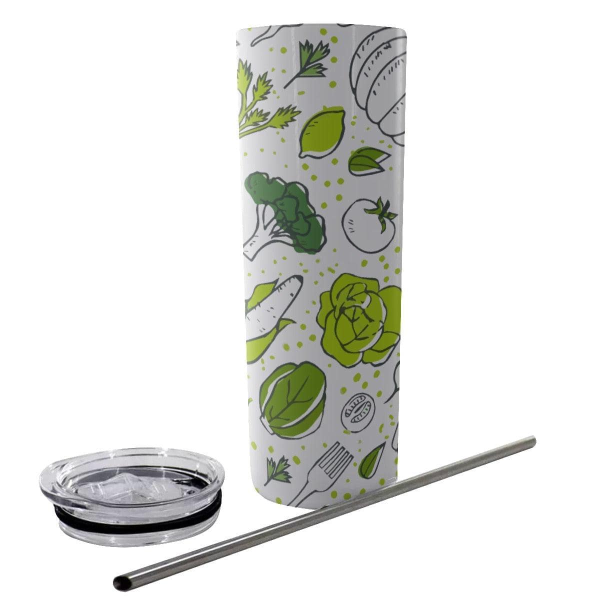 Leafy Greens Tumbler With Stainless Steel Straw 20oz