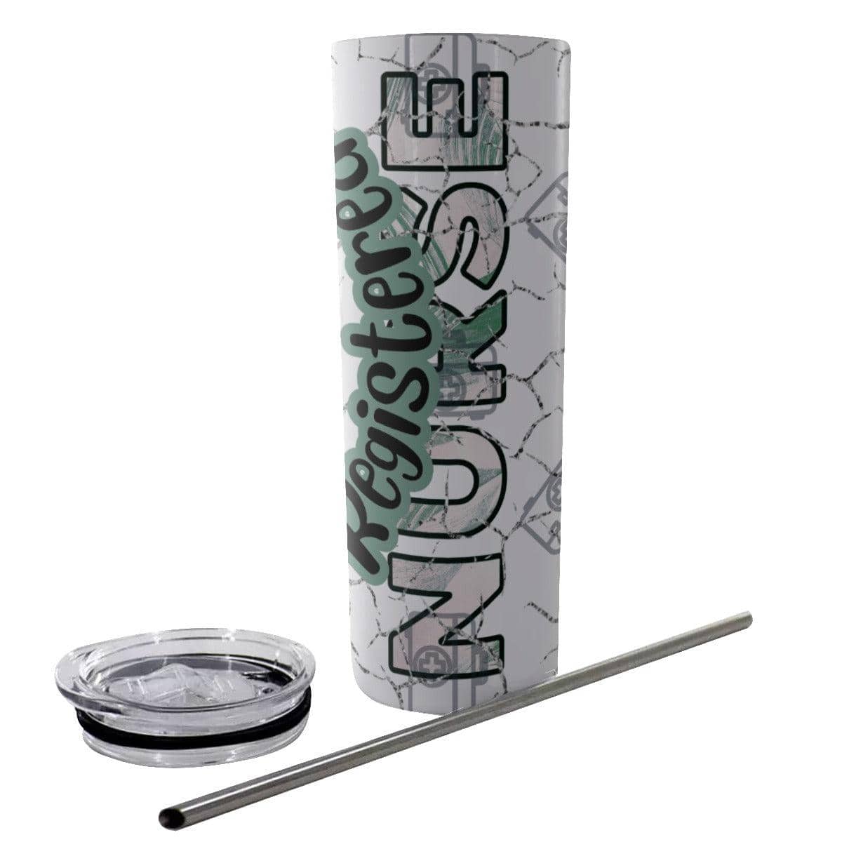 RN Tumbler With Stainless Steel Straw 20oz - Thumbedtreats