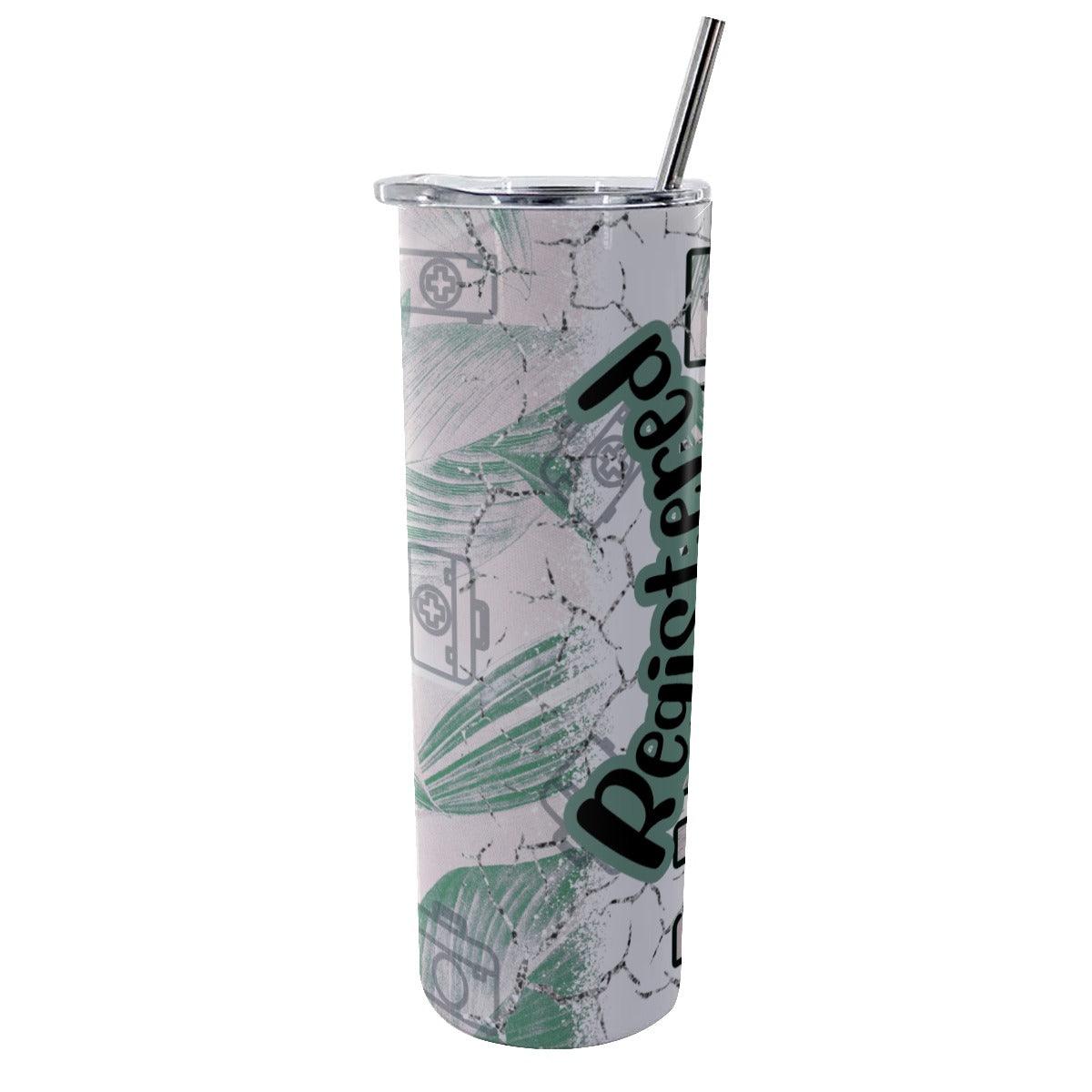 RN Tumbler With Stainless Steel Straw 20oz - Thumbedtreats