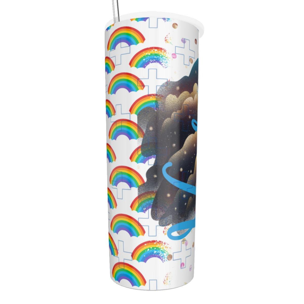 Nurse Rainbow and Clouds tumbler personalized gift for doctor nurse appreciation gift for RN personalized tumbler gift grad medic insulated coffee travel cup