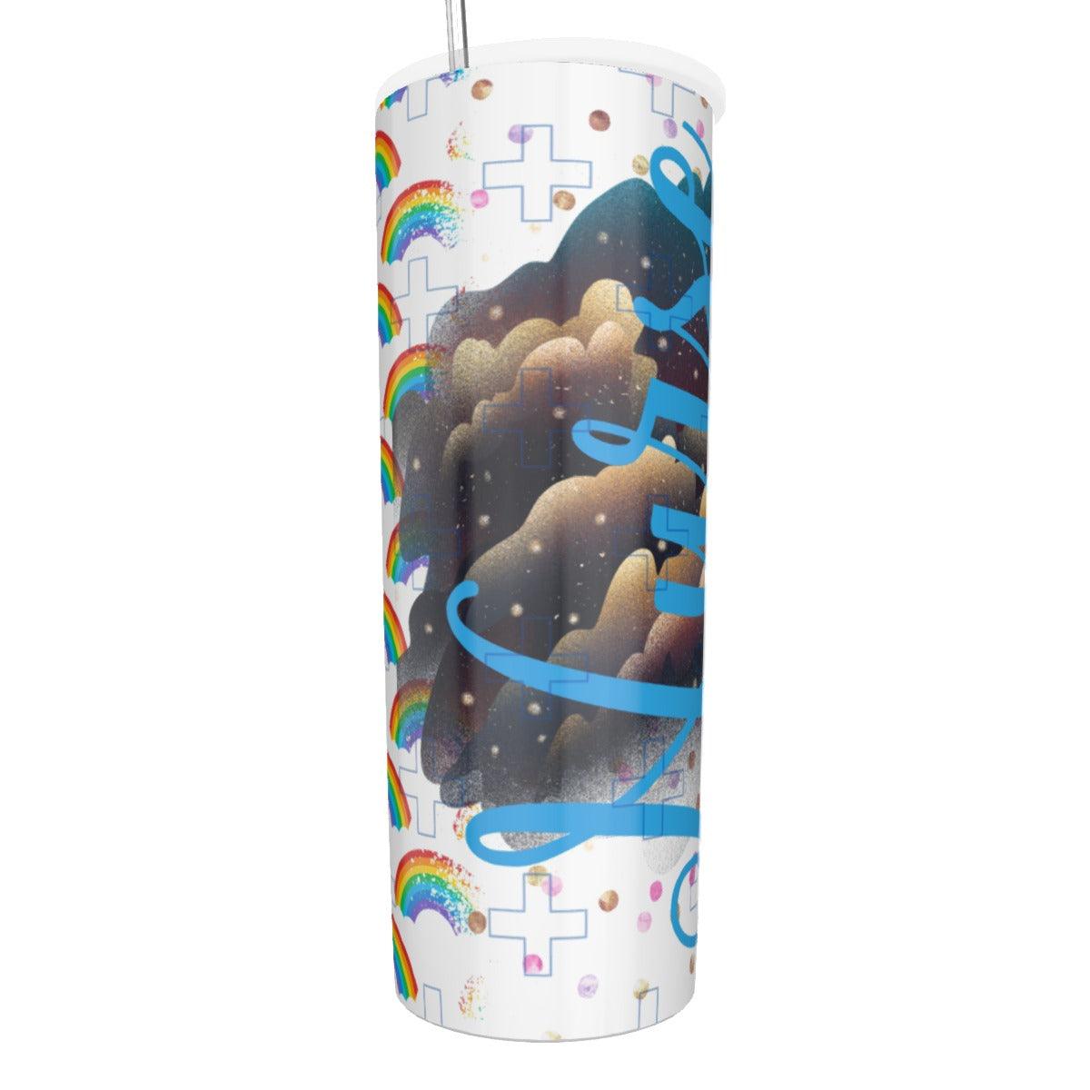 Nurse Rainbow and Clouds tumbler personalized gift for doctor nurse appreciation gift for RN personalized tumbler gift grad medic insulated coffee travel cup - Thumbedtreats