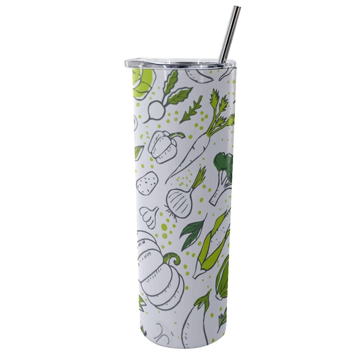 Leafy Greens Tumbler With Stainless Steel Straw 20oz - Thumbedtreats