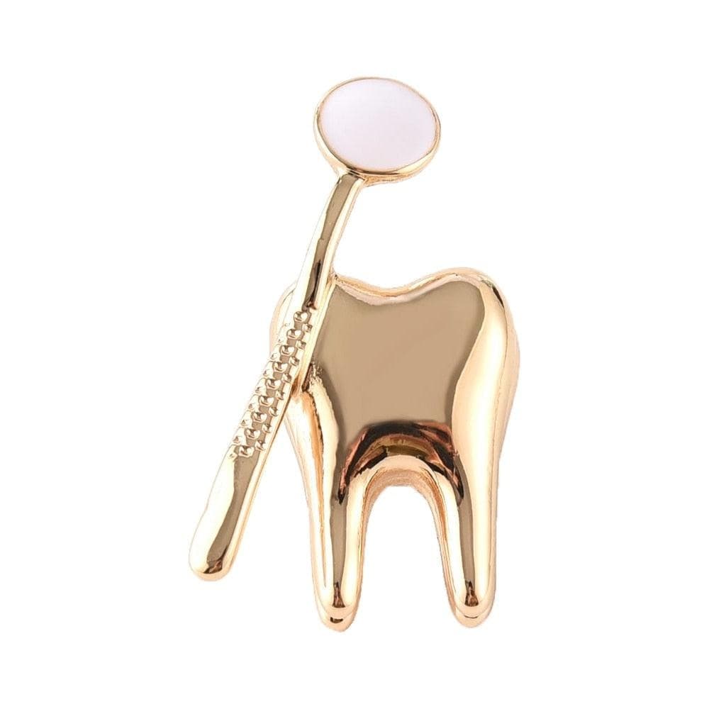 Tooth Shape Cute Medical Brooch Pin For Doctor Nurse Lapel Backpack Badge Pins Jewelry Gift Accessories