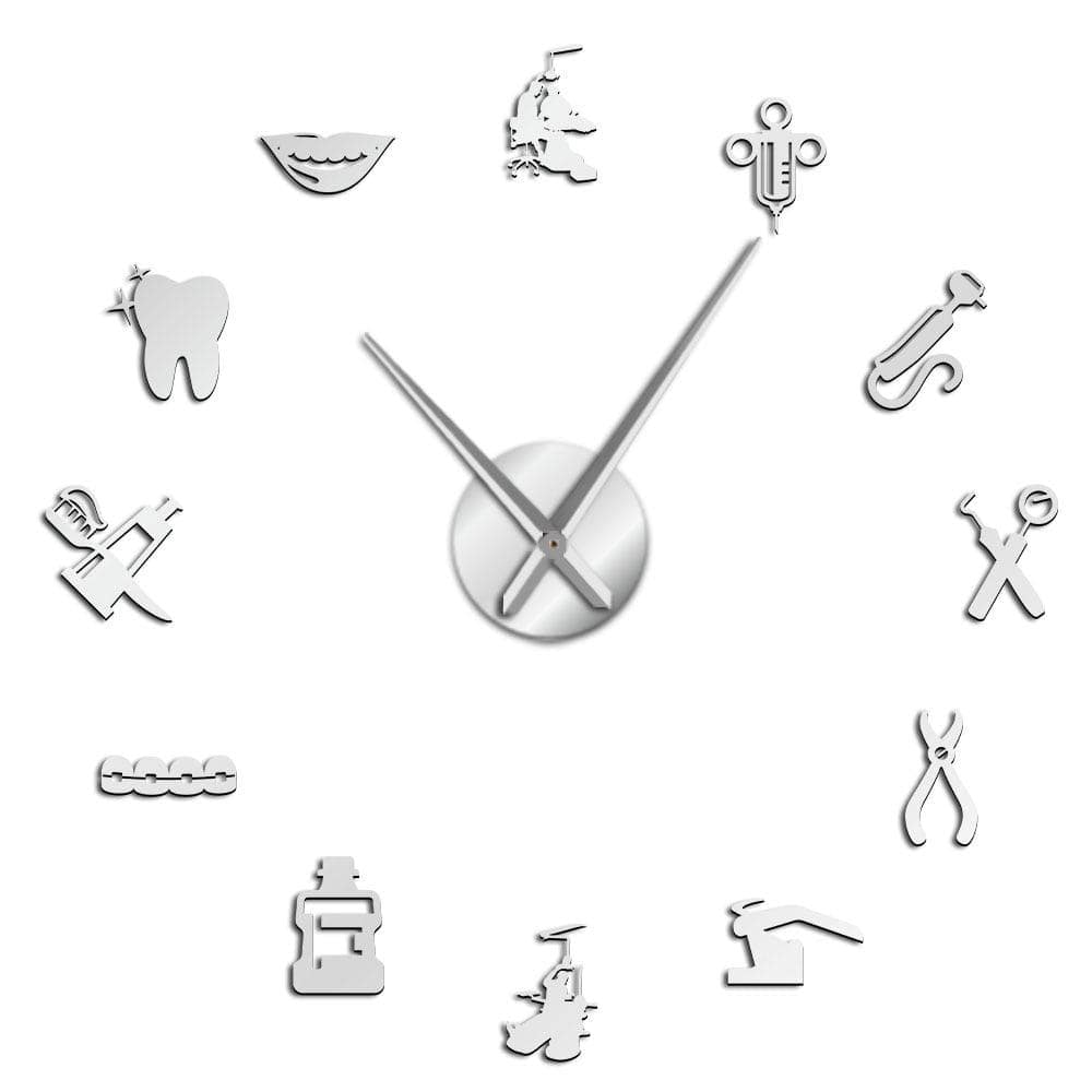 Dentist Office Giant Wall Clock Gift for Dental Clinics Wall clock for Dentists and Dental Surgeon Wall clock gifts