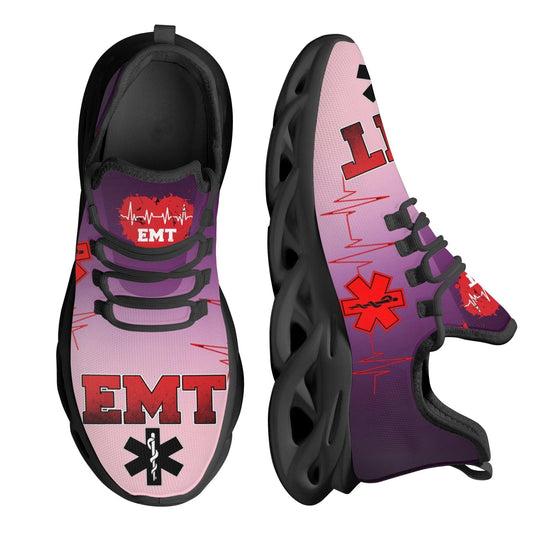Paramedic EMT EMS Pattern MesPurple Sneakers for Women Breathable Footwear