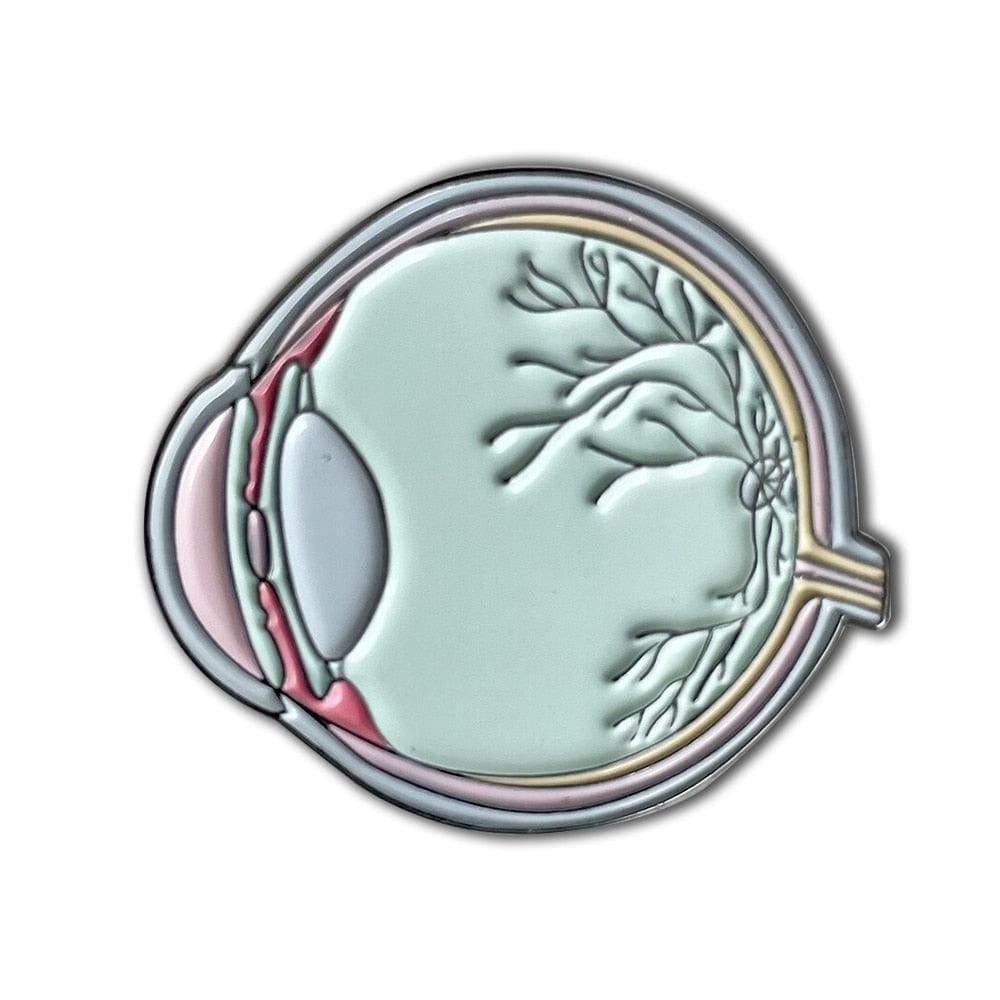 Enamel Medical Eye Pin Brooch Anatomy Eyeball Organ Personality Medicine Badge Jewelry Gift for Doctors and Nurses