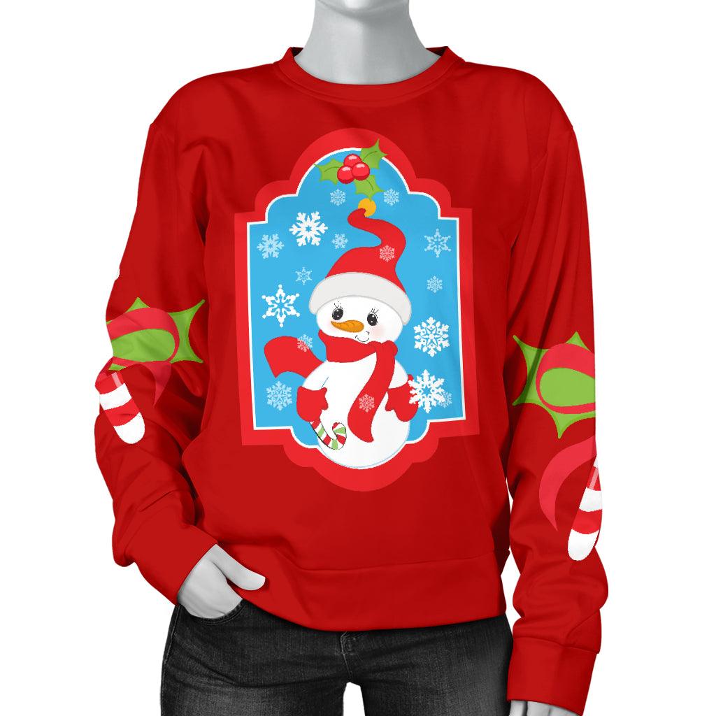 Ugly Christmas Sweater for Women with Snowman