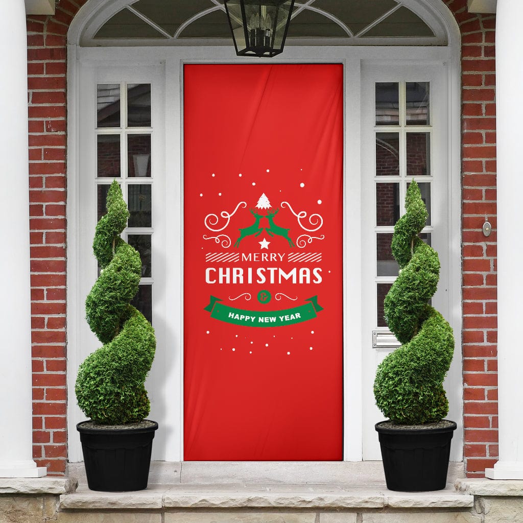 Merry Christmas Red Christmas Door Sock