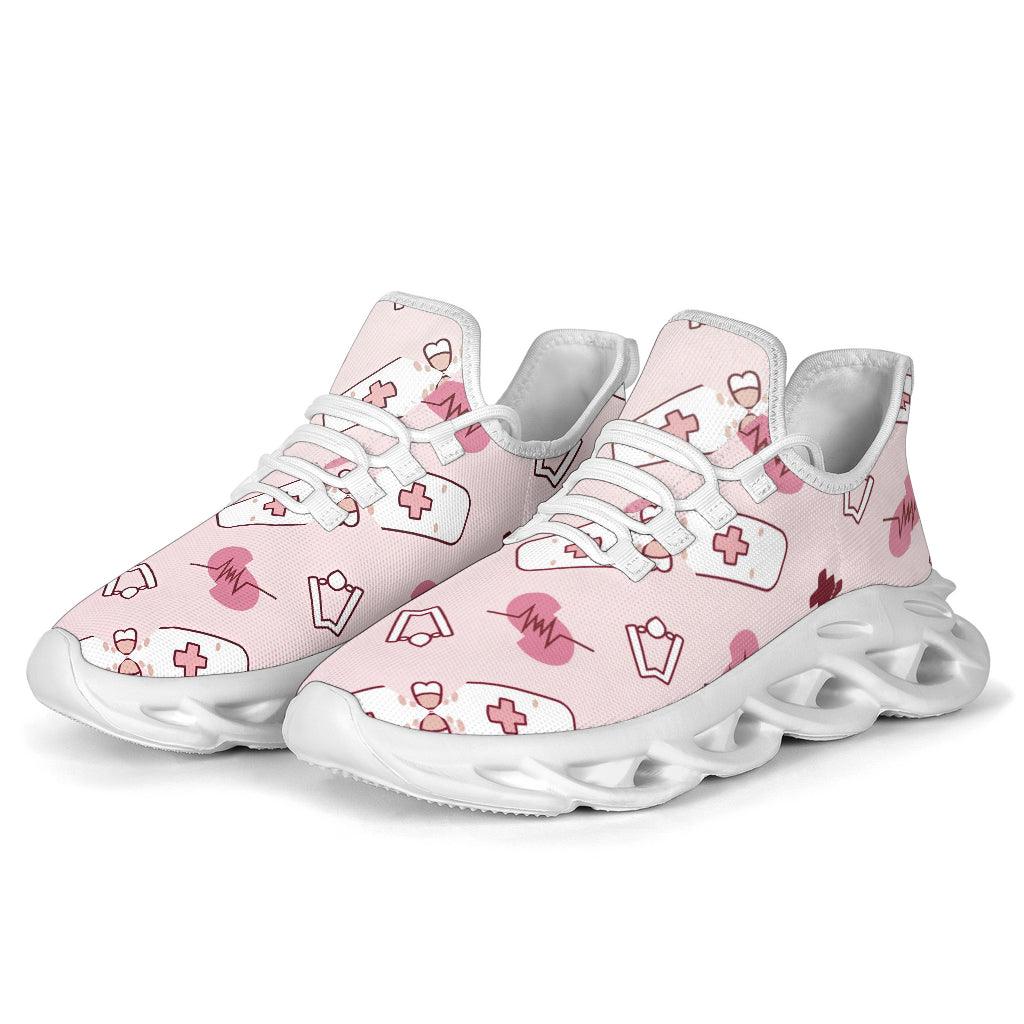 Doctor/Nurse Pink Heartbeat Sneakers - Thumbedtreats