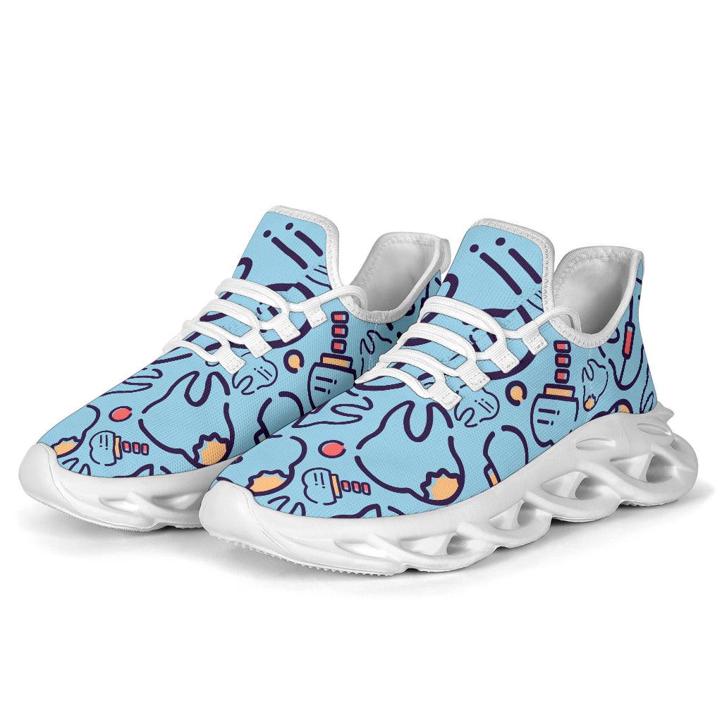 Dentist Blue Tooth Sneakers - White
