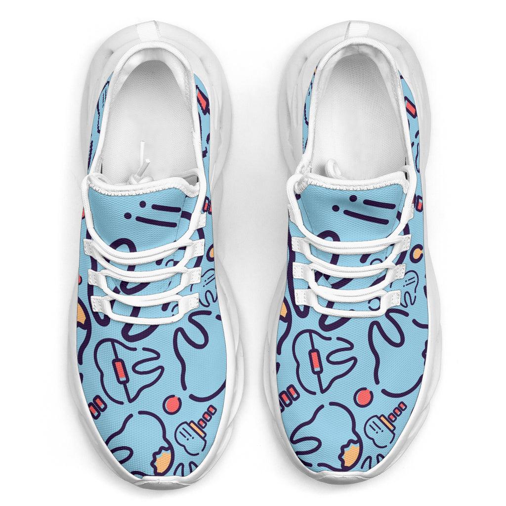 Dentist Blue Tooth Sneakers - White - Thumbedtreats