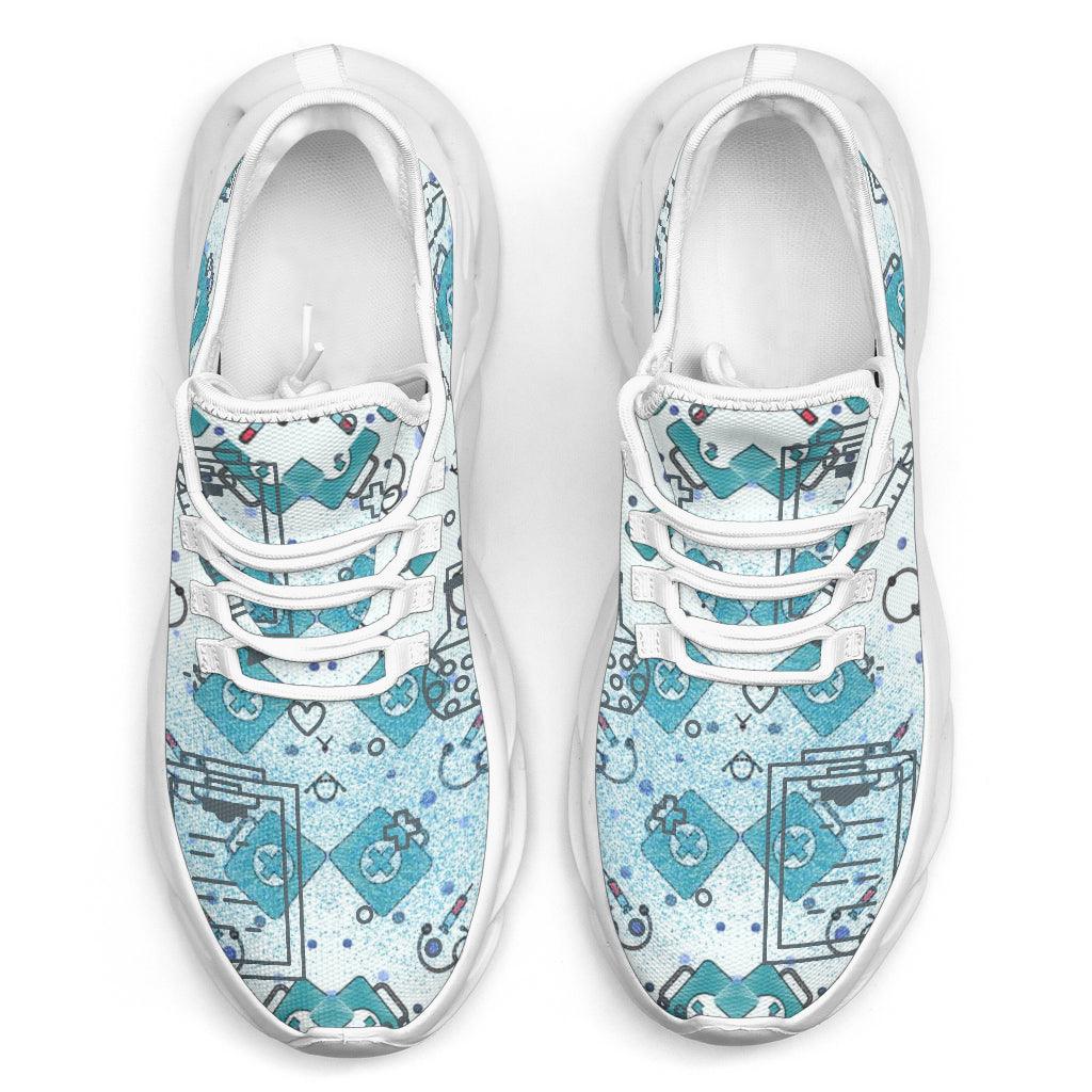 Doctor/Nurse Teal Chart Sneakers - Thumbedtreats